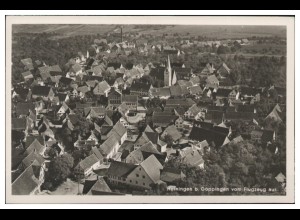 MW09396/ Heiningen b. Göppingen Foto AK seltenes Strähle Luftbild 30er Jahre