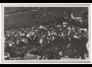 MW09607x/ Haltingen Baden Foto AK seltenes Strähle Luftbild 30er Jahre