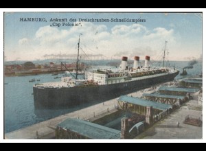 XX19243/ Hamburg Dampfer Cap Polonia + Seepost Hamburg-New York 1927 Deutschland