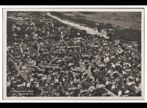 MW09766/ Schweinfurt Foto AK seltenes Strähle Luftbild 30er Jahre