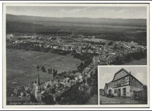 MW09838/ Jockgrim Pfalz AK seltenes Strähle Luftbild 30er Jahre