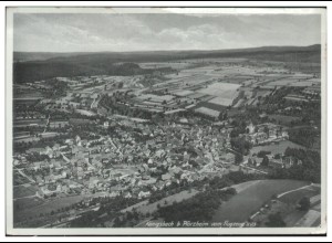 MW09841/ Königsbach b. Pforzheim AK seltenes Strähle Luftbild 30er Jahre