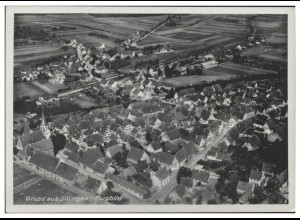 MW10043/ Illingen Württ. AK seltenes Strähle Luftbild 30er Jahre 