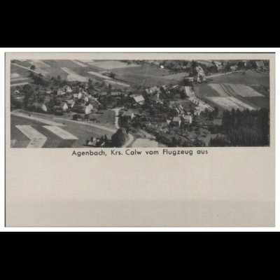 MW10449/ Agenbach Krs. Calw AK seltenes Strähle Luftbild 30er Jahre