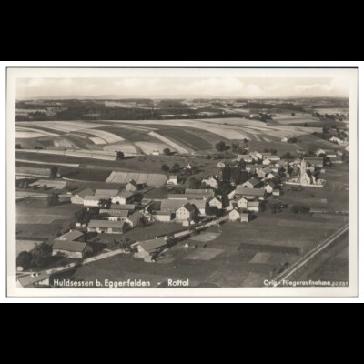 MW10951/ Huldsessen b. Eggenfelden Foto AK seltenes Strähle Luftbild 30er Jahre