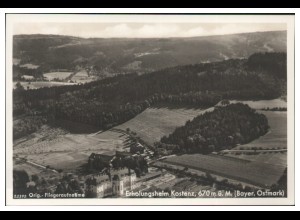 MW10952/ Kostenz Erholungsheim Foto AK seltenes Strähle Luftbild 30er Jahre