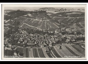 MW10877/ Odernheim am Glan Foto AK seltenes Strähle Luftbild 30er Jahre