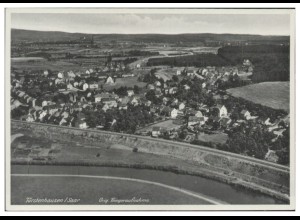 MW10880/ Fürstenhausen Saar AK seltenes Strähle Luftbild 30er Jahre