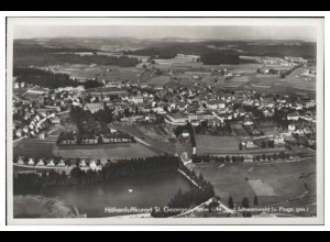 MW10845/ St. Georgen Foto AK seltenes Strähle Luftbild 30er Jahre