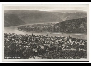 MW10913/ Boppard Foto AK seltenes Strähle Luftbild 30er Jahre