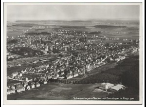 MW10860/ Schwenningen Foto AK seltenes Strähle Luftbild 30er Jahre