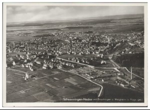 MW10861/ Schwenningen Foto AK seltenes Strähle Luftbild 30er Jahre
