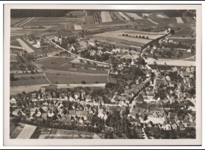 MW11051/ Nieder-Ramstadt Foto AK seltenes Strähle Luftbild 30er Jahre