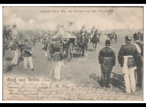 Y28169/ Kaiserin Auguste Victoria auf dem Paradefeld 1898 AK 