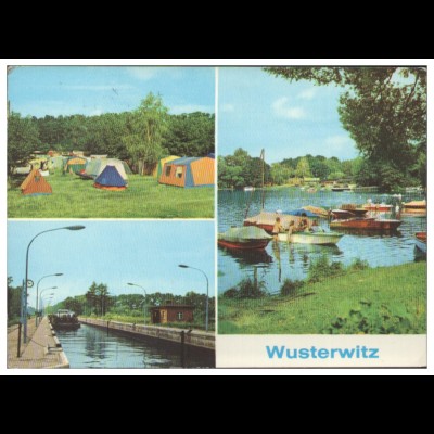 Y28306/ Campingplatz Zeltplatz Wusterwitz Schleuse Paluer Kanal AK 1979