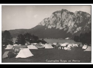 Y28302/ Campingplatz Zeltplatz Burgau am Attersee AK 1962