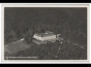 MW11228/ Heidelberg Krankenhaus Foto AK seltenes Strähle Luftbild 30er Jahre