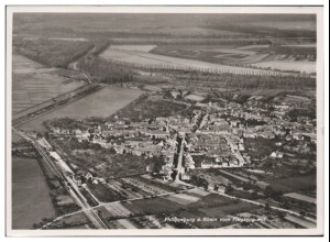 MW11308x/ Philippsburg Foto AK seltenes Strähle Luftbild 30er Jahre