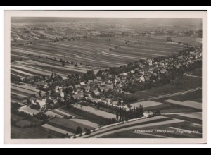 MW11407/ Freckenfeld Pfalz Foto AK seltenes Strähle Luftbild 30er Jahre