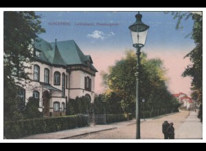 Y28422/ Schleswig Flensburgerstr. Landratsamt AK 1917