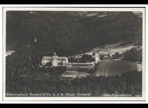 MW11494/ Erholungsheim Kostenz Foto AK seltenes Strähle Luftbild 30er Jahre
