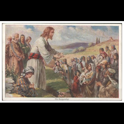 Y28549/ Jesus "Die Bergpredigt" Primus AK ca.1912 