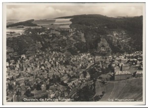 MW11814/ Oberstein Foto AK seltenes Strähle Luftbild 30er Jahre
