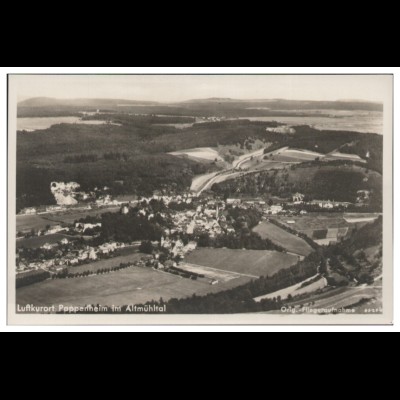 MW11833/ Pappenheim im Altmühltal Foto AK seltenes Strähle Luftbild 30er Jahre