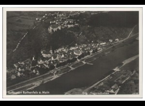 MW11867/ Rothenfels a. Main Foto AK seltenes Strähle Luftbild 30er Jahre