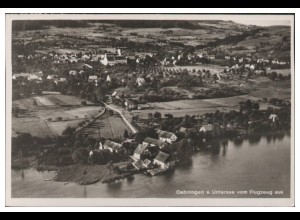 MW11955/ Oehningen a. Untersee Foto AK seltenes Strähle Luftbild 30er Jahre