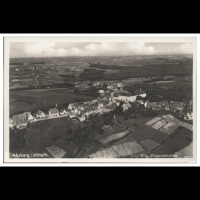 MW12025x/ Absberg Mfr. Foto AK seltenes Strähle Luftbild 30er Jahre