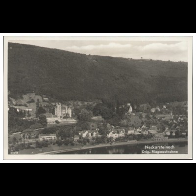 MW11744/ Neckarsteinach Foto AK seltenes Strähle Luftbild 30er Jahre
