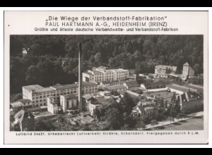 MW11713/ Heidenheim Fabrik P. Hartmann Foto AK Strähle Luftbild 30er Jahre