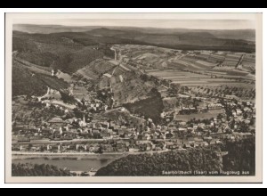 MW12061/ Saarhölzbach Foto AK seltenes Strähle Luftbild 30er Jahre