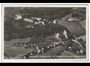MW12294x/ Scheinfeld i. Steigerwald Foto AK seltenes Strähle Lufbild 30er Jahre
