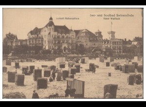 XX19441/ Swinemünde Schloß Hohenzollern, Hotel Walfisch AK Pommern ca.1910