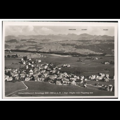 MW13043x/ Scheidegg Foto AK seltenes Strähle Luftbild 30er Jahre