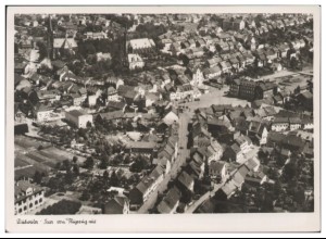 MW12567/ Dudweiler Foto AK seltenes Strähle Luftbild 30er Jahre