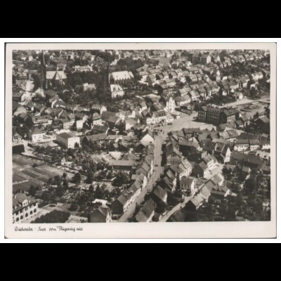 MW12567/ Dudweiler Foto AK seltenes Strähle Luftbild 30er Jahre