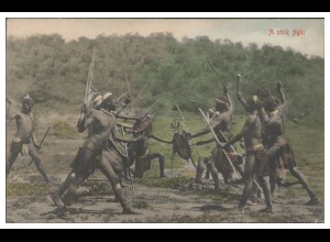 S5516/ A stick fight Südafrika AK ca.1910