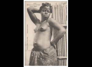 S5383/ Afrika - Jeune Agni Frau nackt AK ca.1912