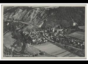 MW12926/ Obernitz b. Saalfeld AK seltenes Strähle Lufbild 30er Jahre