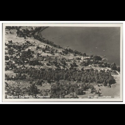 MW13445x/ Siedlung Ziegenhals Foto AK seltenes Strähle Lufbild 30er Jahre