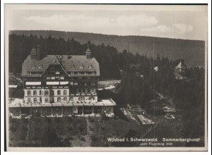 MW13431x/ Wildbad Sommerberghotel Foto AK seltenes Strähle Lufbild 30er Jahre