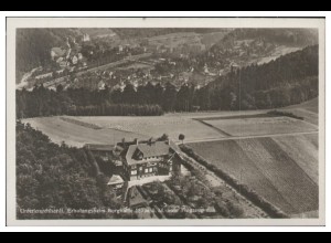 MW13432x/ Unterlengenhardt Burghalde Foto AK seltenes Strähle Lufbild 30er Jahre