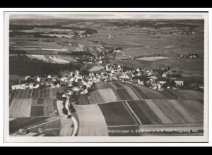 MW13618x/ Ingoldingen b. Biberach Foto AK seltenes Strähle Luftbild 30er Jahre