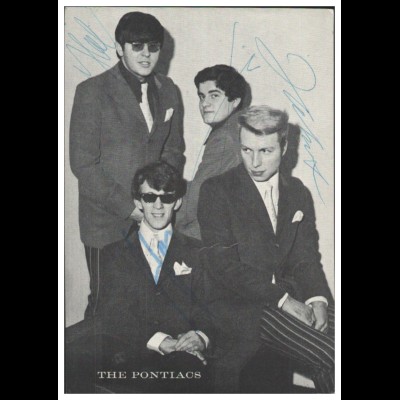 Y28775/ Die Pontiacs Beat- Popgruppe Autogramme Autogrammkarte 60er Jahre