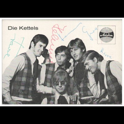 Y28865/ Die Kettels aus Kassel Beat- Popgruppe Autogramme Autogrammkarte 60er 
