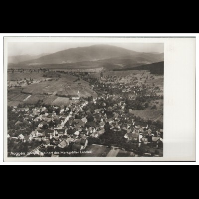 MW13755x/ Auggen Foto AK seltenes Strähle Luftbild 30er Jahre
