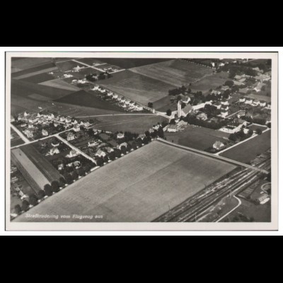 MW13844/ Straßtrudering München Foto AK seltenes Strähle Luftbild 30er Jahre
